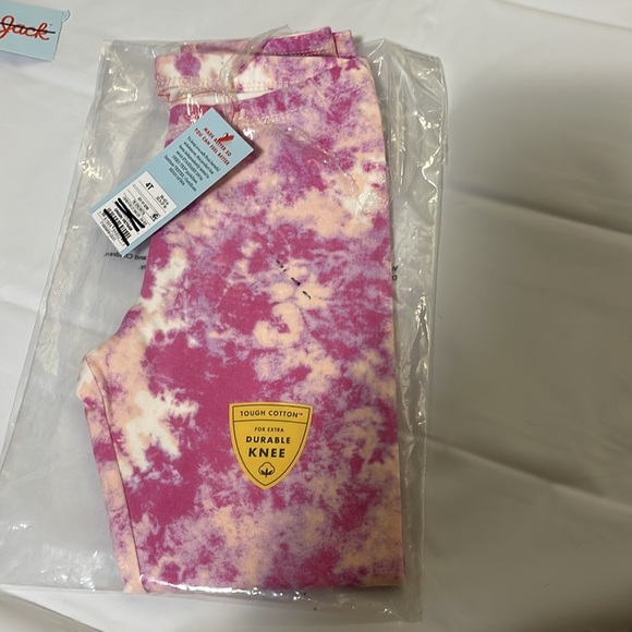 Cat & JackJack girls pants, size 4T, pink and white and peach color NWT - Picture 6 of 6